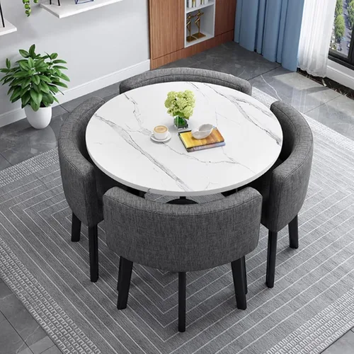 Vista 18 de YVYKFZD Office Reception Room Club Table, Simple Round Conference Table, Small Kitchen Dining Table Set, Conference Room Table and Chairs Set Save