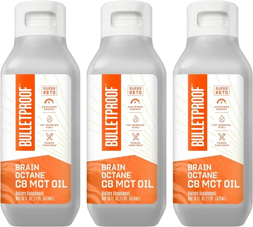 Vista 29 de Bulletproof Brain Octane C8 Aceite MCT, 32 onzas (paquete de 3), suplemento Keto para energía sostenida y apoyo al antojo