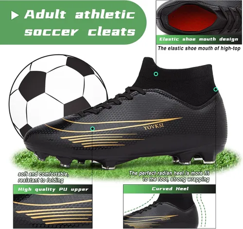Vista 6 de CBUSTER Tacos de fútbol para hombre y mujer AG TF, Blackag