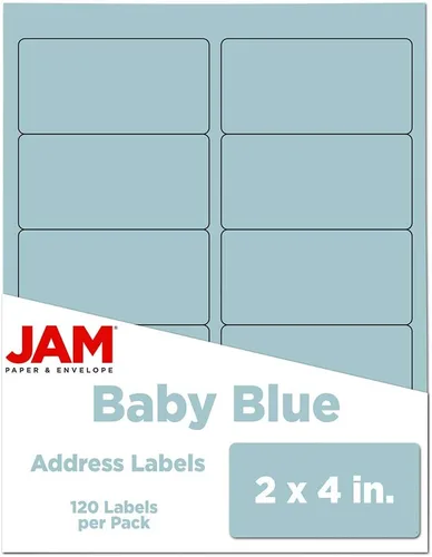 Vista 49 de Etiquetas de dirección de envío JAM PAPER - Grandes - 3 1/3 x 4 - Azul - 120/Paquete