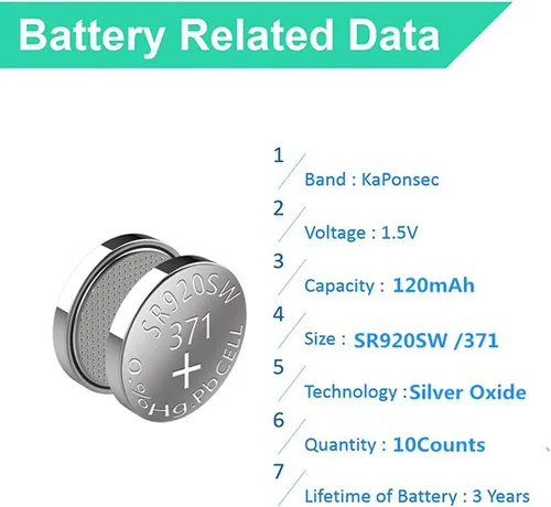 Vista 4 de Batería de reloj de óxido de plata 10PCS 1.5V SR920SW 371 370 LR921 AG6