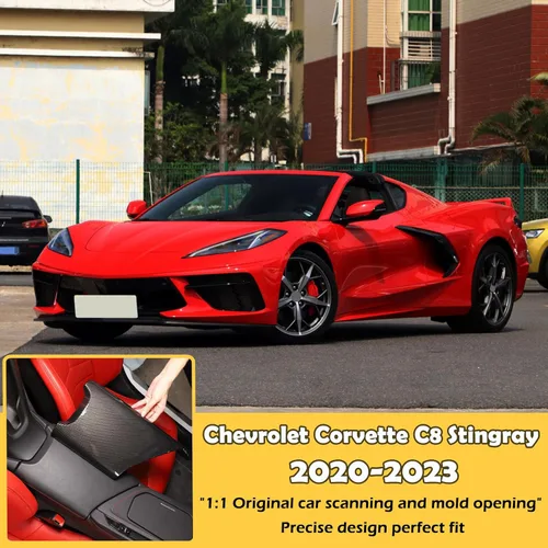 Vista 6 de CHEAYAR Cubierta de Caja de Reposabrazos Central del Interior del Automóvil Cubierta Protectora de Caja de Consola Compatible con Chevrolet Corvette