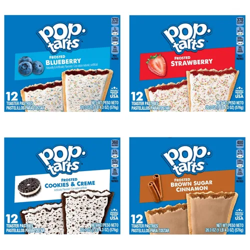 Vista 10 de Pop-Tarts - Tostadas, alimentos para el desayuno, bocadillos para niños, paquete variado (60 Pop-Tarts)