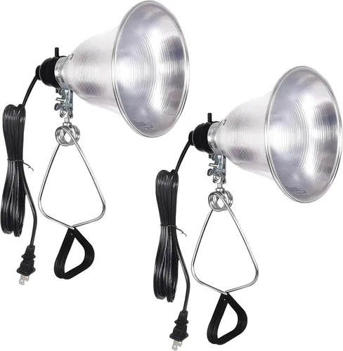 Vista 11 de Simple Deluxe - Enchufe de lámpara de abrazadera con reflector de aluminio de 10.5 pulgadas, adecuado para lámpara de hasta 250W