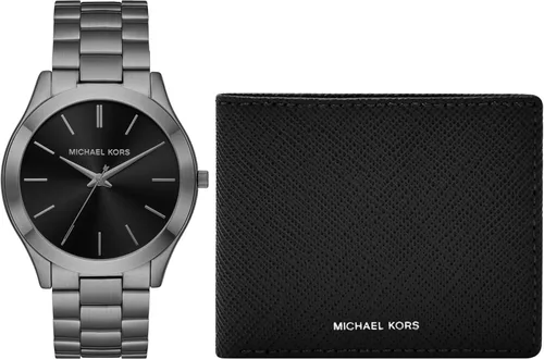 Vista 10 de Michael Kors Reloj de gran tamaño Slim Runway para hombre, reloj de acero inoxidable para hombres