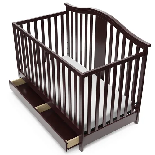 Vista 15 de Cuna convertible 4 en 1 con cajón Solano (Espresso) de Graco – Certificada GREENGUARD Gold, cuna con cajón, incluye cajón de almacenamiento