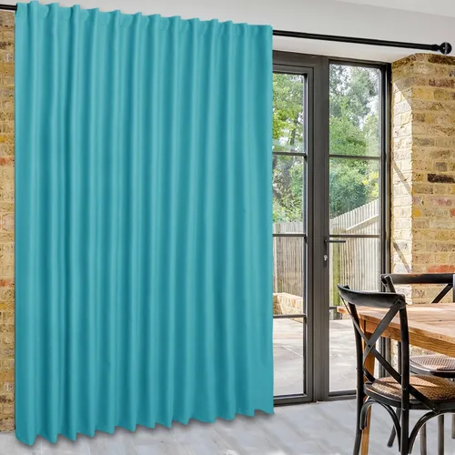 Vista 45 de DWCN - Cortinas para puerta corrediza de patio, cortinas extra anchas para puerta de vidrio, panel de cortina divisora de habitación con privacidad
