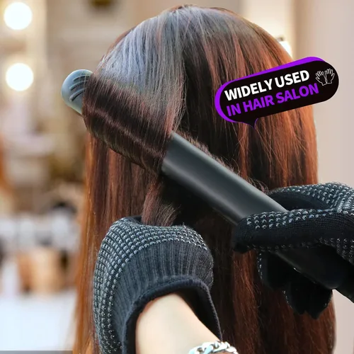 Vista 6 de Teenitor Guante resistente al calor con protuberancias de silicona para herramienta de plancha de cabello, guantes profesionales resistentes al