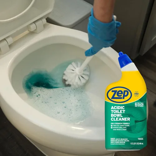 Vista 7 de Zep ZUATBC324 - Limpiador ácido para inodoro, 32 onzas (caja de 4), experimenta el máximo poder de limpieza con nuestra fórmula de adherencia 2