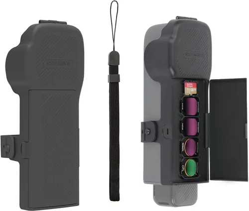 Vista 10 de Funda protectora para DJI Osmo Pocket 3, 5 ranuras SD Card CPL/ND filtro de almacenamiento, funciona con la cubierta original, cardán y protector
