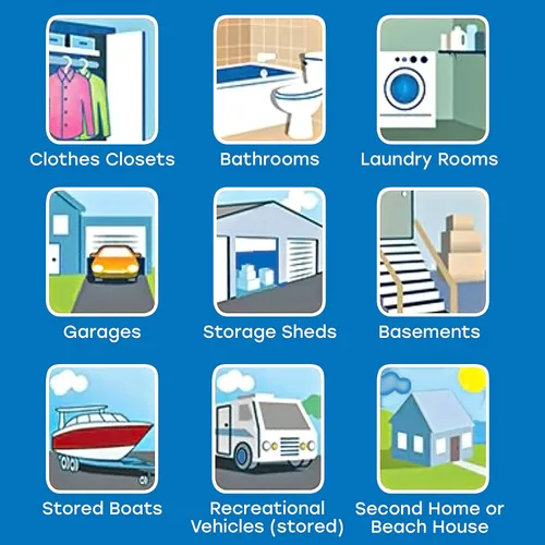 Vista 8 de Absorbente de humedad para colgar sin fragancia de 14 oz, paquete de 6