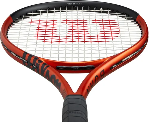 Vista 5 de Wilson Burn 100 V5 Performance - Raqueta de tenis - Encordada con sensación, tamaño de agarre 1-4 1/8", 2-4 1/4", 3-4 3/8", 4-4 1/2