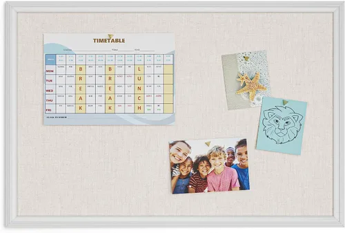 Vista 3 de U Brands Tablero de corcho blanco de 20 x 30 pulgadas, tablero de anuncios