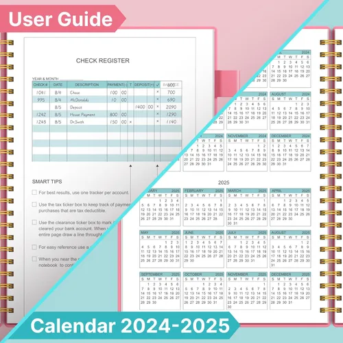 Vista 4 de Regolden-Book Registros de Cheques para Registro Personal de Chequera, Libro Mayor de Contabilidad Bancaria para Pequeñas Empresas, Libro