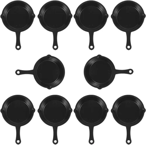 Sewroro Sartenes en miniatura para casa de muñecas, cocina, sartén pequeña, sartén en miniatura, simulación, modelos, mini casa, accesorios de