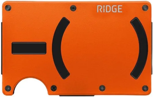 Vista 29 de The Ridge Cartera delgada minimalista para mujer, con bloqueo RFID, bolsillo frontal, tarjetero de crédito, cartera de metal para mujer con clip