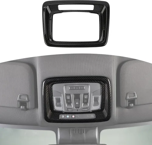 Vista 8 de RT-TCZ Marco de luz de cúpula para consola superior Silverado para Chevy Silverado GMC Sierra 2019 en adelante Accesorios interiores de grano