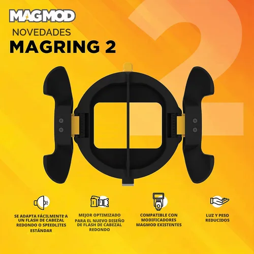 Vista 3 de MagMod MagRing 2 - Soporte para caja de luz, iluminación de fotografía