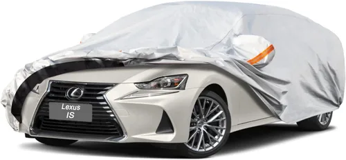 Vista 26 de GUNHYI - Funda de automóvil de 6 capas para Tesla Model 3 (2017-2025), impermeable para todo tipo de clima, protección UV contra la nieve, el sol