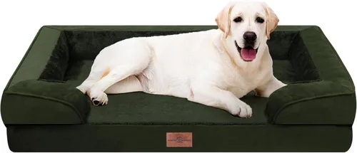 Vista 91 de Comfort Expression - Cama ortopédica para perros medianos de 30x20 pulgadas, cama impermeable de espuma de huevera para mascotas medianas