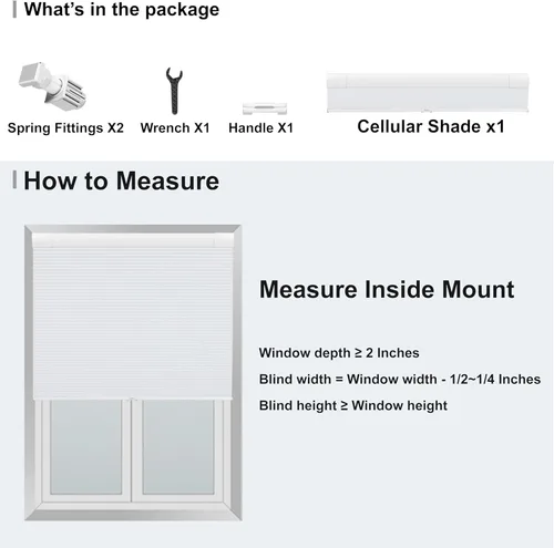 Vista 6 de BERISSA Persianas celulares opacas sin cordón, sin necesidad de taladro, sin herramientas, persianas celulares fáciles de instalar, persianas
