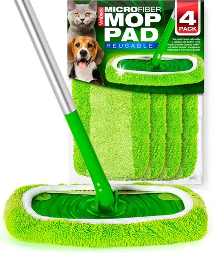 Vista 11 de VanDuck Almohadillas reutilizables para fregona resistentes para mascotas compatibles con Swiffer Sweeper (paquete de 2) – Almohadillas