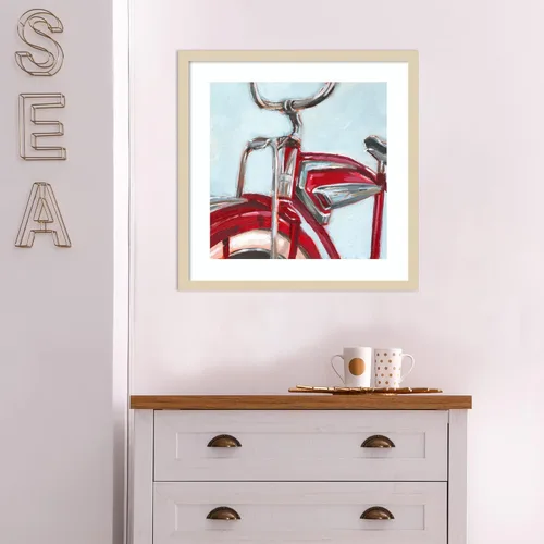 Vista 4 de Amanti Art Framed Wall Art Print 21x21 Retro Cycle II by Ethan Harper, Abstract Wall Art, Mid Century Modern Decor, Medium Poster Painting Artwork