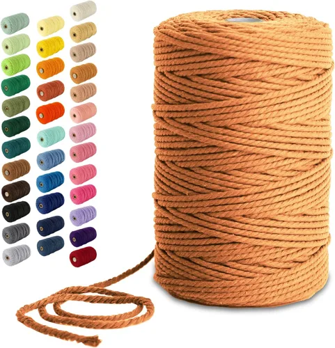 Vista 138 de Nook Theory Hilo de macramé de 3mm 109 yardas - Cuerda de macramé suave de 4mm, 5mm perfecta para nudos - Suministros de macramé para colgadores