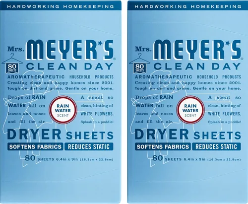 Vista 14 de MRS. MEYER'S CLEAN DAY - Hojas para secadora, suavizante de telas, reduce la estática, infundida con aceites esenciales, madera de abedul, 80