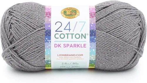 Vista 13 de Lion Brand Yarn, 24/7 Cotton DK - Ovillo de lana de ganchillo, azul, multicolor, paquete de 1 unidad Cotton Yarn for Knitting, Crochet, Crafts