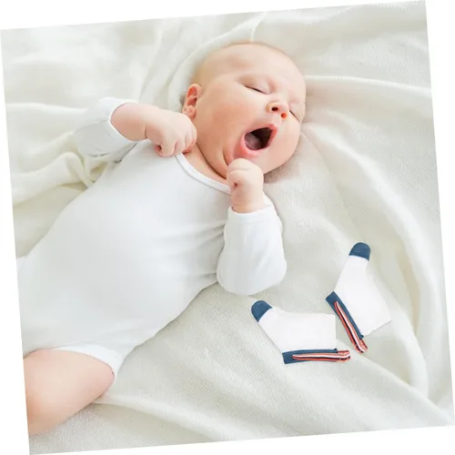 Vista 6 de MERRYHAPY Protector de succión de pulgar para bebé, protector de succión de pulgar para bebés, paquete de 2 pares de guantes para chupar los dedos