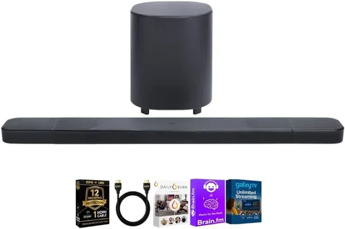 JBL Barra de sonido Dolby Atmos de 7.1.4 canales con altavoces envolventes inalámbricos desmontables, verdadero sonido espacial 3D, subwoofer