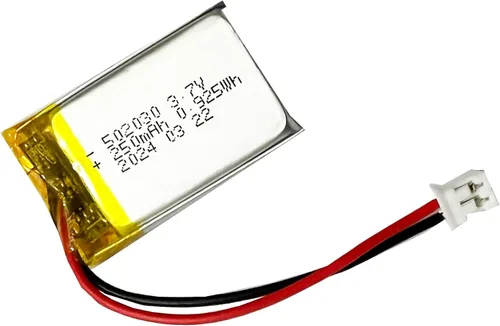 Vista 4 de 502030 Batería 3.7v 250mAh Batería recargable de polímero de litio con conector JST para electrodomésticos