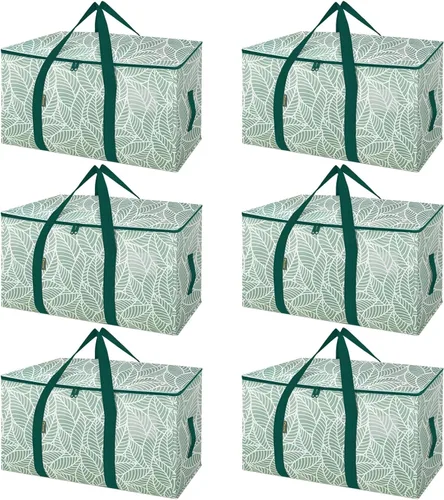 Vista 45 de BALEINE Paquete de 8 bolsas de mudanza de gran tamaño con asas reforzadas, bolsa de almacenamiento resistente para ropa, suministros de mudanza