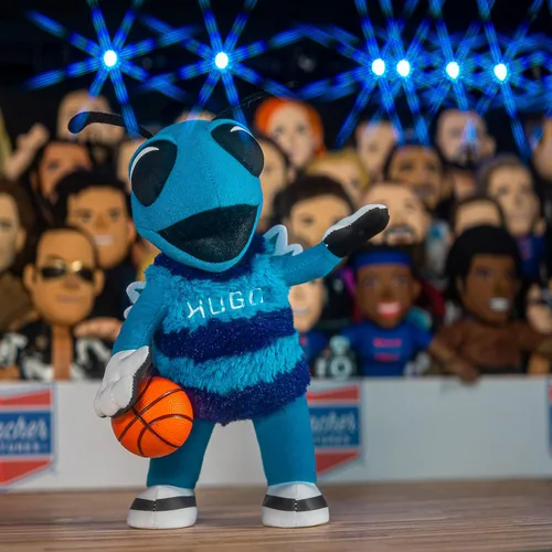 Vista 2 de Bleacher Creatures Carolina Mascot Dynamic Duo Bundle - Ramses & Hugo Figuras de felpa de 10 pulgadas - Mascotas deportivas para jugar o exhibir