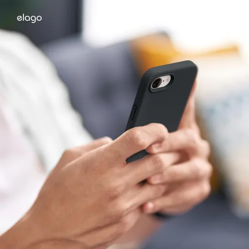 Vista 8 de elago Funda de silicona líquida prémium para iPhone 17e y iPhone 16e, color Negro