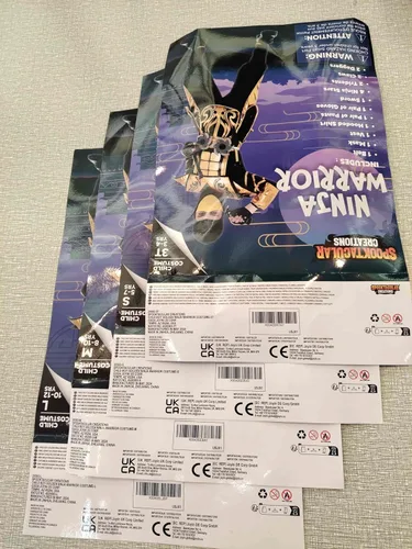 Vista 10 de Spooktacular Creations Disfraz de ninja para niños, disfraz de ninja con accesorios de ninja, juguetes para disfraz de Halloween