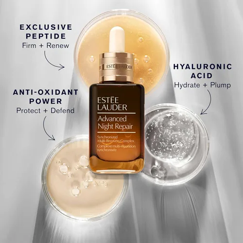 Vista 4 de Estée Lauder Advanced Night Repair Face Serum Synchronized Multi-Recovery Complex with Hyaluronic Acid & Peptides Anti Aging & Hydrating