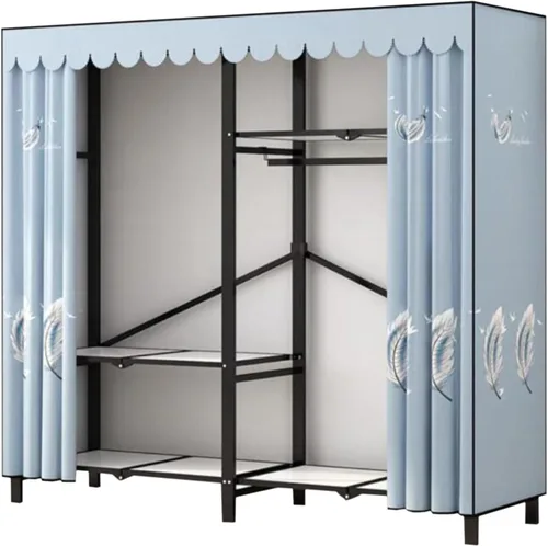 Vista 20 de large closets Folding Closet with Cloth Cover Clothes Closet Portable Wardrobe Closet Metal Iron Frame Closets for Bedroom Large Closet Space-saving