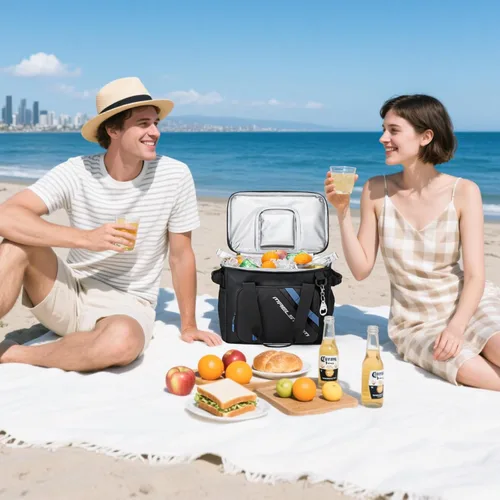 Vista 8 de Maelstrom Cooler Bag, 30 Cans Beach Cooler, Large Leakproof Insulated Soft Cooler with Bottle Opener, Ice Chest, Portable Collapsible Cooler for