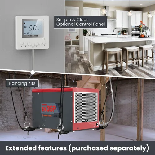 Vista 6 de Abestorm Deshumidificadores de espacio de arrastre con bomba y manguera, deshumidificador comercial portátil compacto de 70 PPD de hasta 1,000 pies