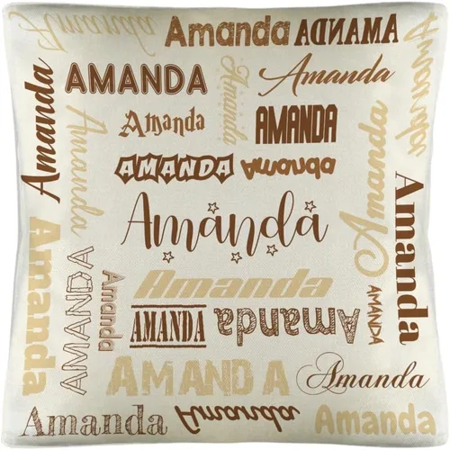 Vista 9 de Funda de almohada personalizada con nombre, fundas de almohada de lino con nombre personalizado, funda de almohada personalizada con tu nombre