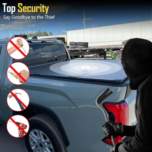 Vista 6 de Perfit Liner FRP Cubierta Rígida de Triple Pliegue Tonneau para Caja de Camioneta para Pickup Compacta Tacoma 1989-2004 de 6 Pies (73") Fleetside