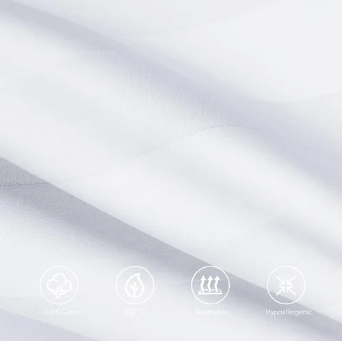 Vista 11 de Juego de 2 fundas de almohada 100% algodón egipcio, fundas de almohada refrescantes de 400 hilos, fundas de almohada suaves y transpirables con Beige