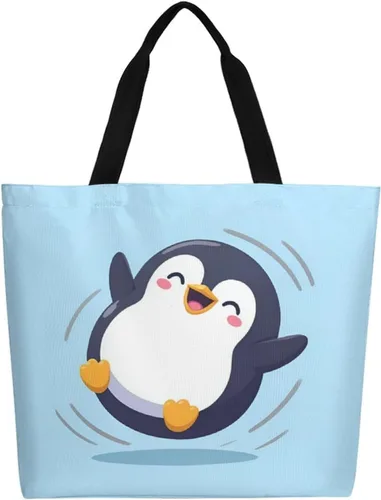 Vista 6 de Bolsa de lona – Bolso de hombro casual grande para mujer – Bolsa reutilizable para la playa y compras para exteriores