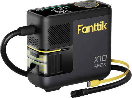 Fanttik X10 APEX - Inflador de neumáticos compresor de aire portátil, inflado rápido de 35 s, inflador de neumáticos inalámbrico de 150 PSI con