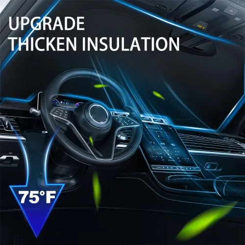 Vista 4 de Parasol para parabrisas para Honda CR-V 2023-2025 – Parasol compatible con Honda CR-V plegable para ventana delantera, protector de visera solar