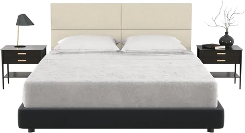 Vista 24 de Jaxx Panelist - Cabecero acolchado moderno, juego de 4 paneles para montar en la pared, tamaño Queen, microterciopelo dorado ámbar