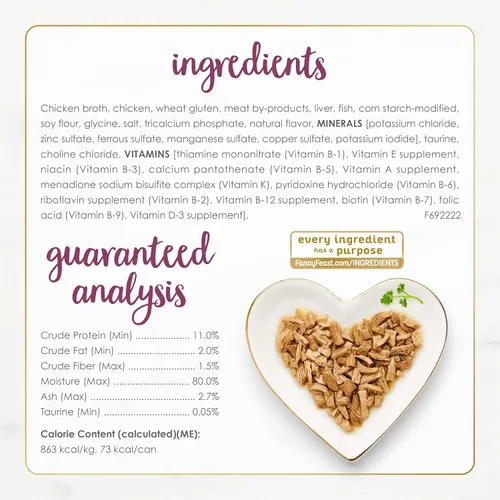 Vista 5 de Purina Fancy Feast - Comida húmeda para gatos a la parrilla, pollo en salsa de comida húmeda - (Paquete de 12) Latas de 3 oz