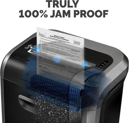 Vista 3 de Fellowes - Trituradora de papel Powershred 79Ci 100 % a prueba de atascos; trituradora de corte transversal de trabajo medio con capacidad para 16